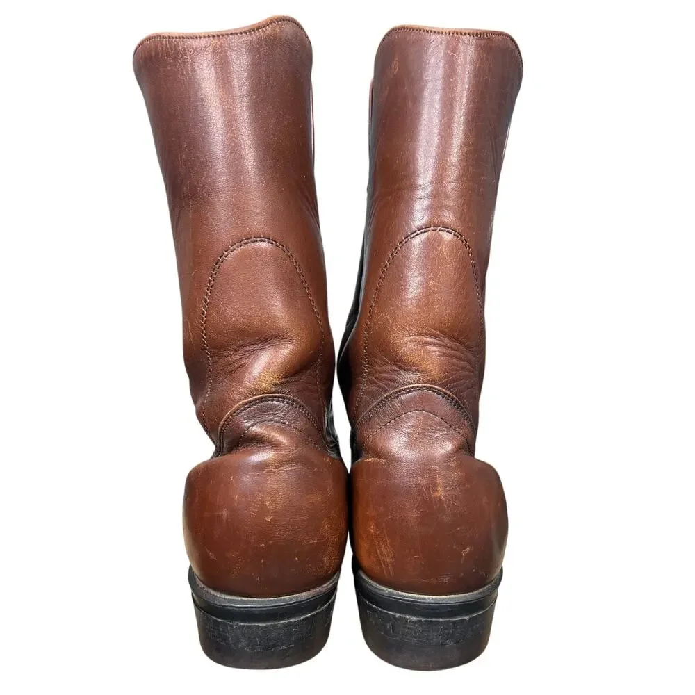 Vintage 1982 Red Wing 808 Pecos Brown Leather Work Boots Size 15 D